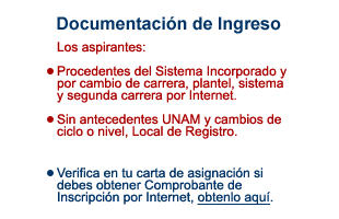 Documentaci&oacute;n de Ingreso